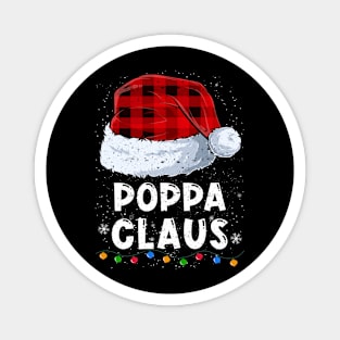 Poppa Claus Red Plaid Christmas Santa Family Matching Pajama Magnet